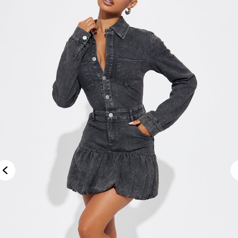 Denim bubble dress